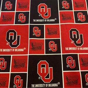 NCAA Oklahoma Sooners College Football Fabric by the Yard New